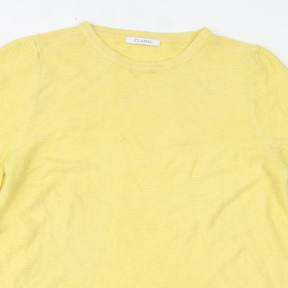 Womens UK Size 16 Marks and Spencer Yellow Pullover Jumper