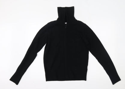 Additional front view of MK one women’s black jacket, size UK 12