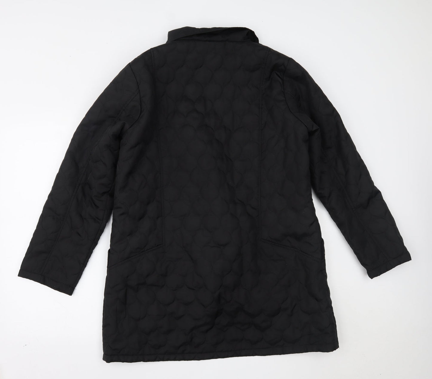 Womens UK Size 14 BEING CASUAL Black Overcoat