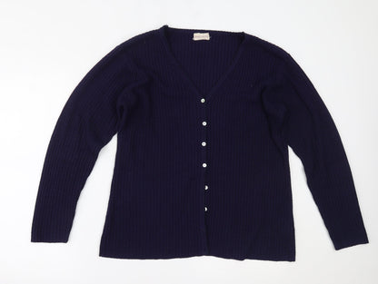 Womens UK Size M Bonmarché Purple Cardigan Jumper