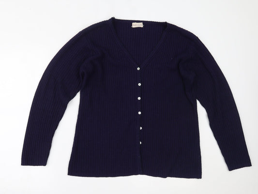 Womens UK Size M Bonmarché Purple Cardigan Jumper