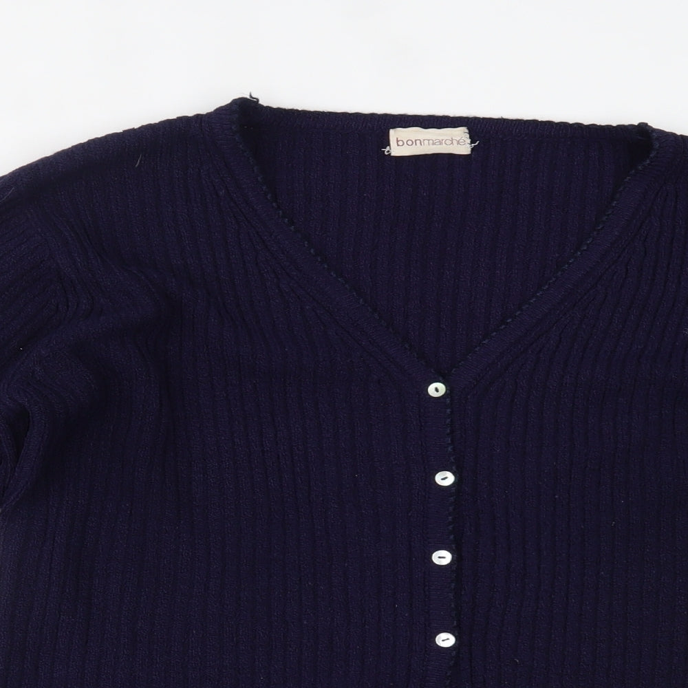 Womens UK Size M Bonmarché Purple Cardigan Jumper