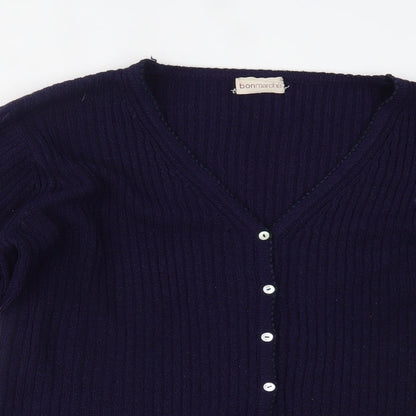 Womens UK Size M Bonmarché Purple Cardigan Jumper