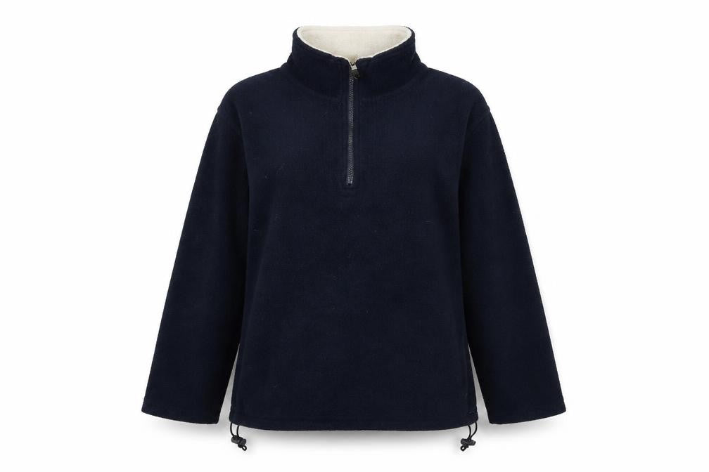 Front view of interval women’s blue jumper, size M