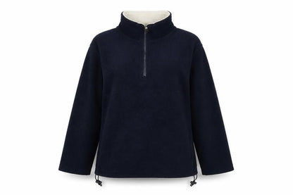 Front view of interval women’s blue jumper, size M