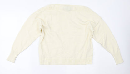 Womens UK Size M Peppercorn Ivory Basic Blouse