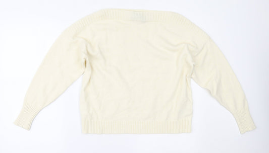 Womens UK Size M Peppercorn Ivory Basic Blouse