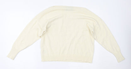 Womens UK Size M Peppercorn Ivory Basic Blouse