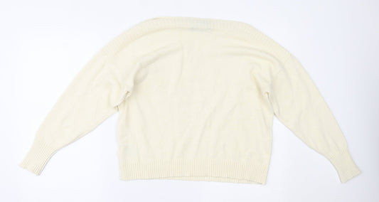 Womens UK Size M Peppercorn Ivory Basic Blouse
