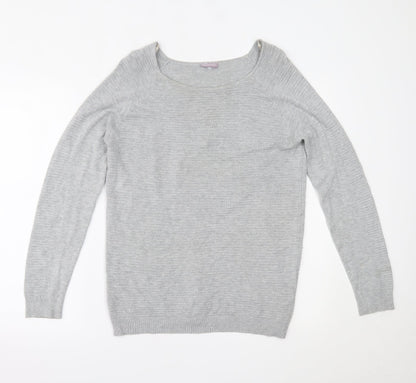 Avenue Womens Grey   Basic Blouse Size 14