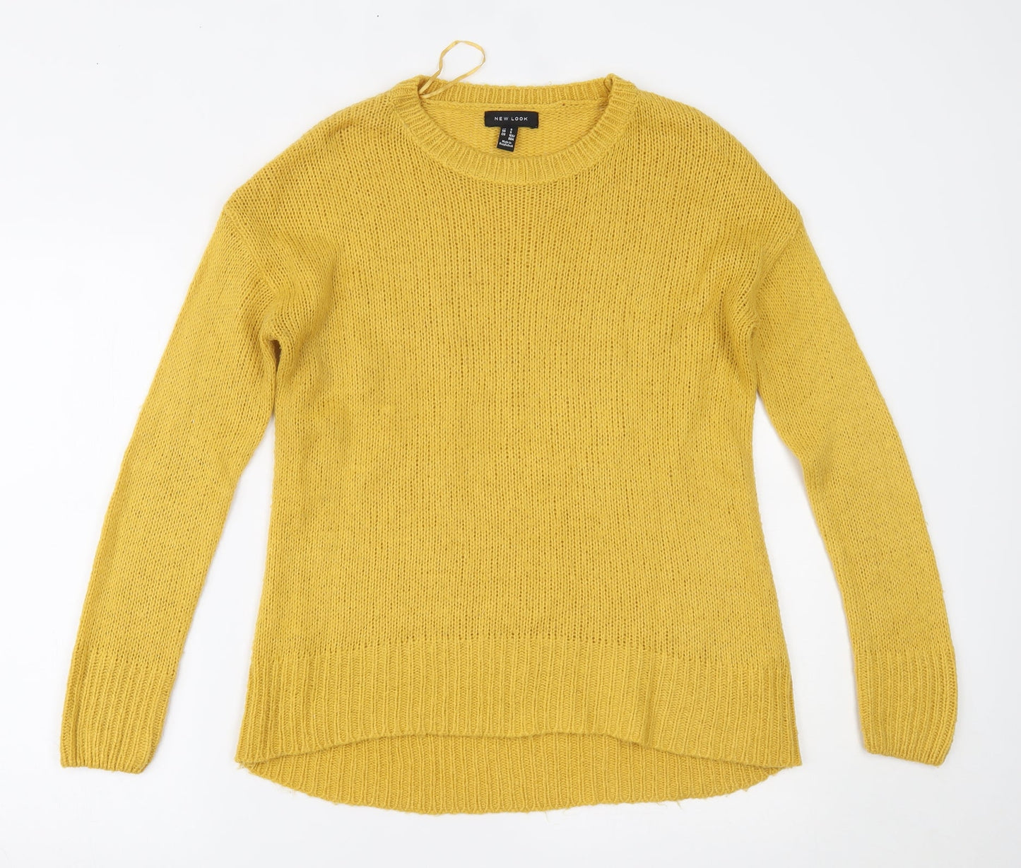 Womens UK Size S New Look Yellow Pullover Jumper
