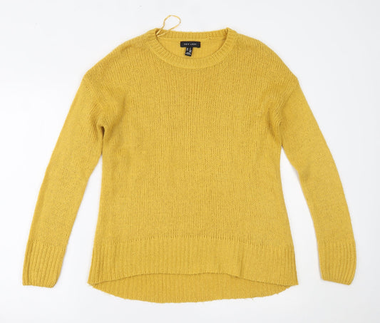 Womens UK Size S New Look Yellow Pullover Jumper