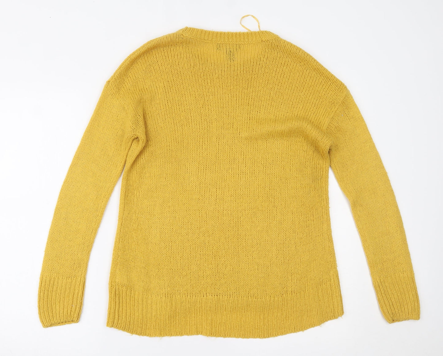 Womens UK Size S New Look Yellow Pullover Jumper