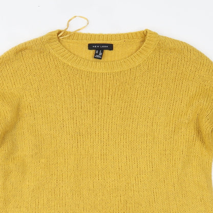 Womens UK Size S New Look Yellow Pullover Jumper