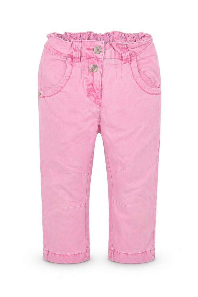 Front view of Next girls’ pink cargo trousers, size 5, years