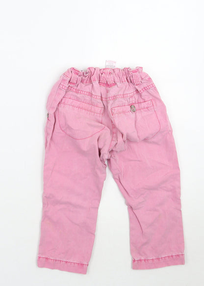 NEXT Girls Pink   Cargo Trousers Size 5 Years