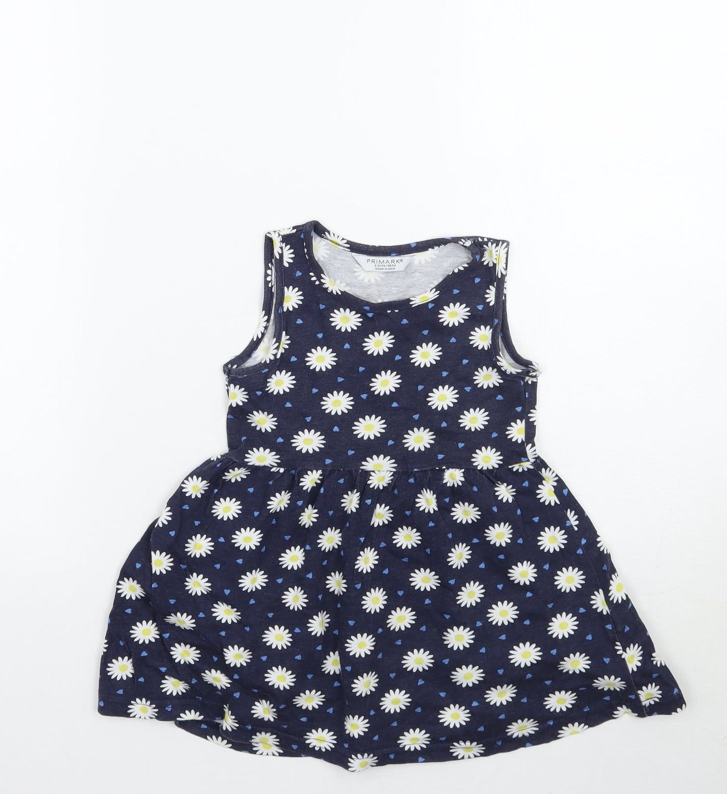 Primark Girls Blue Floral  Ball Gown  Size 2-3 Years