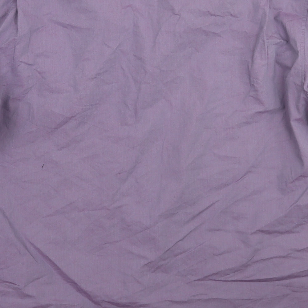 Mens UK Size M Florence & Fred Purple  Button-Up Long Sleeve Casual Shirt