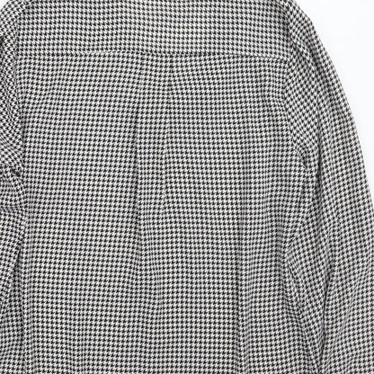 Papaya Womens White Check  Basic Button-Up Size 14