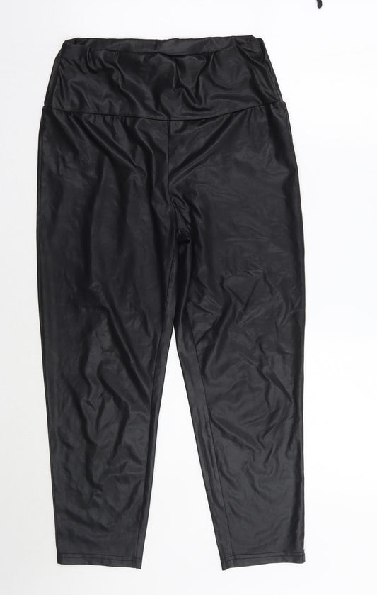 SheIn Womens Black   Cropped Trousers Size L L25 in