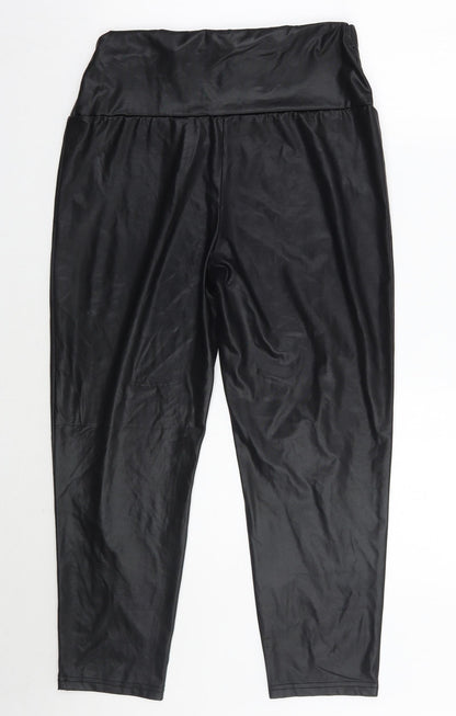 SheIn Womens Black   Cropped Trousers Size L L25 in