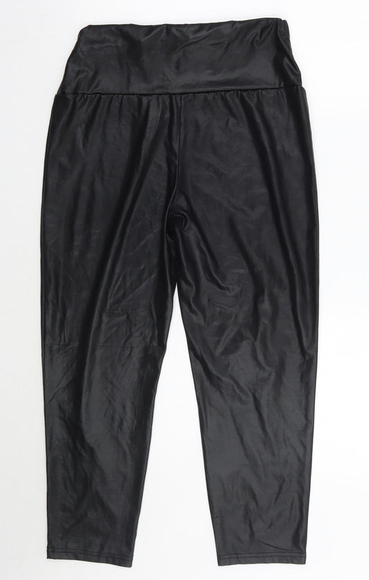 SheIn Womens Black   Cropped Trousers Size L L25 in