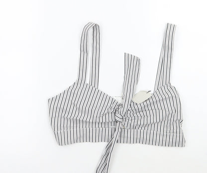 Womens UK Size 12 River Island Grey Cropped Tank