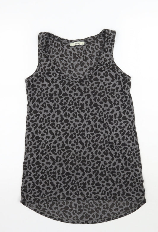 Womens UK Size 8 Oasis Grey Basic Tank