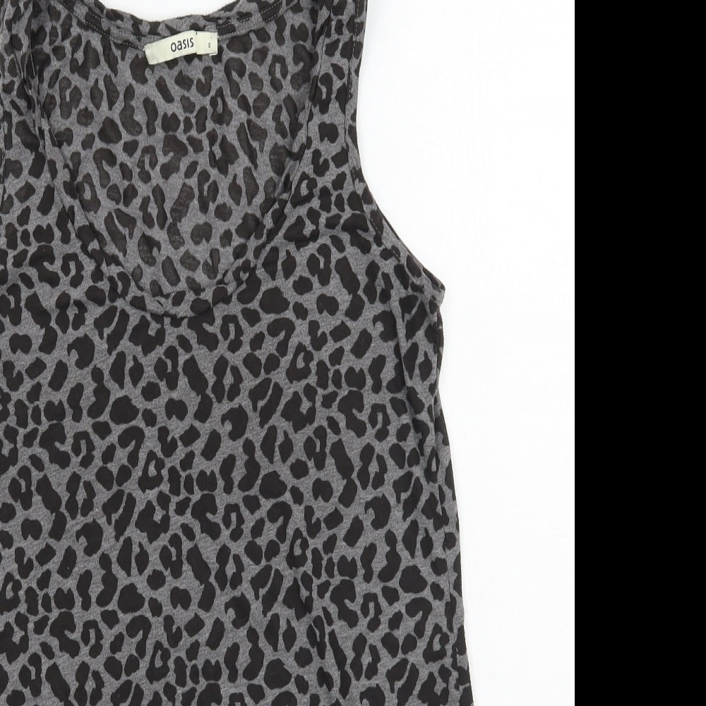 Womens UK Size 8 Oasis Grey Basic Tank