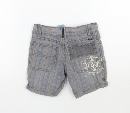 Pumkin Patch Boys Blue Striped  Cropped Jeans Size 12 Months