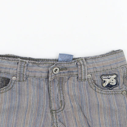 Pumkin Patch Boys Blue Striped  Cropped Jeans Size 12 Months