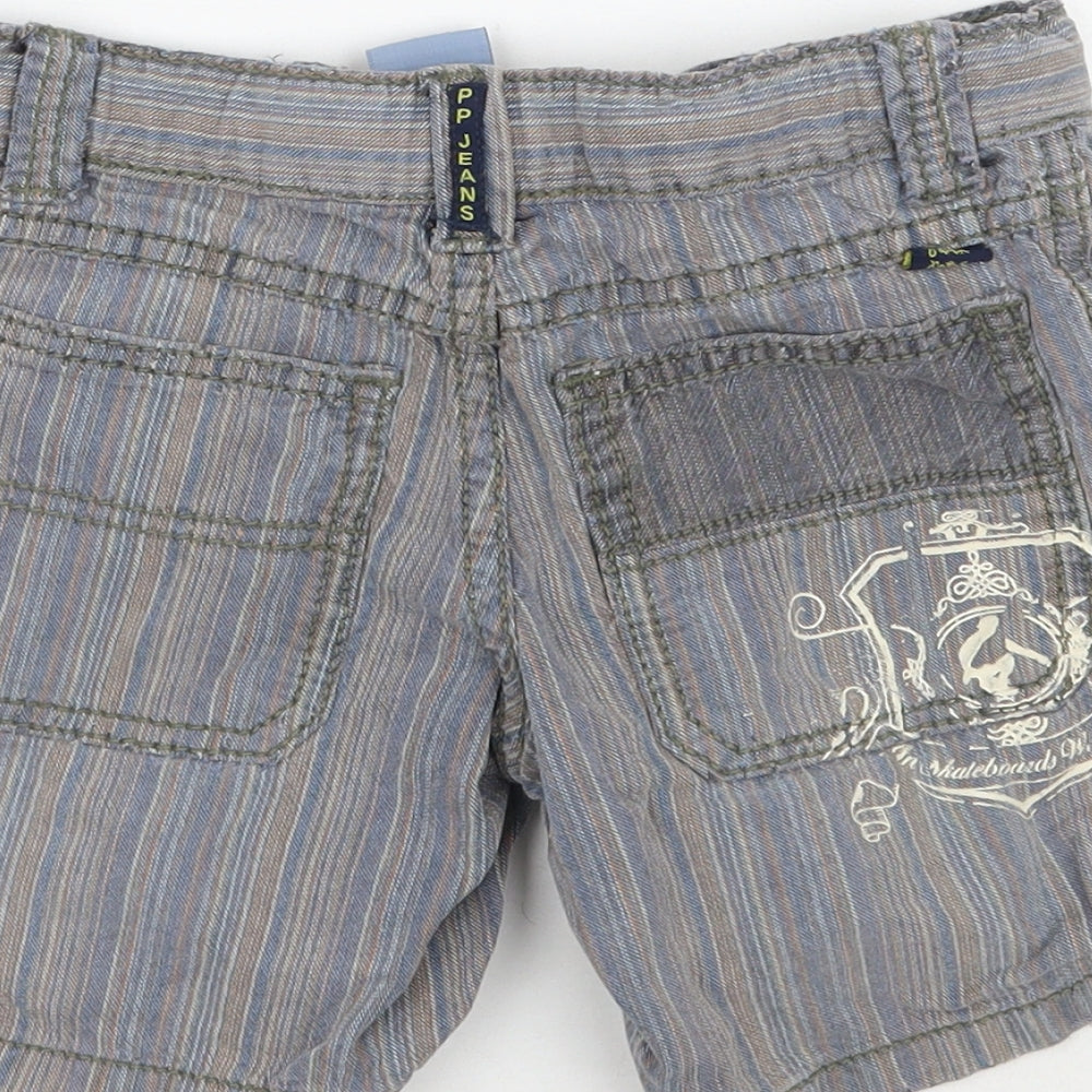 Pumkin Patch Boys Blue Striped  Cropped Jeans Size 12 Months