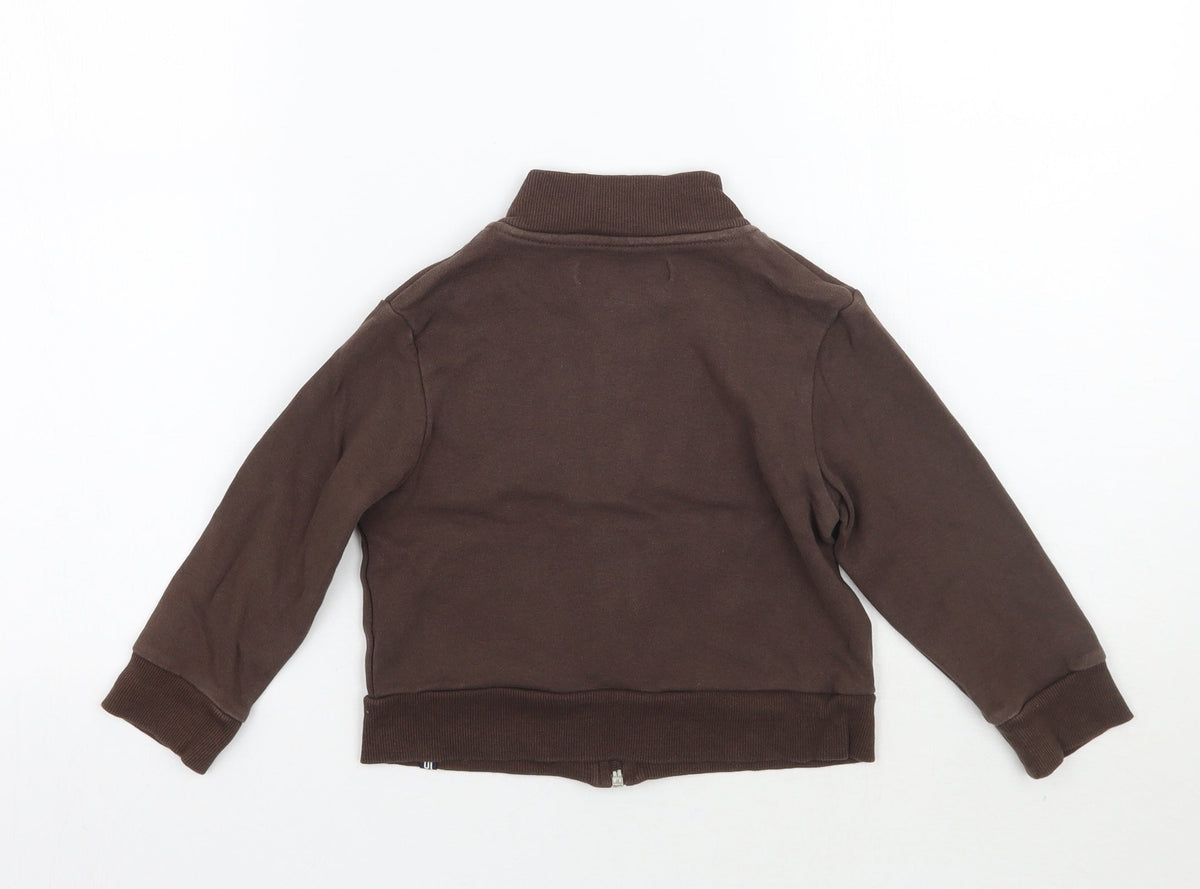 Back view of Flyers eagle boys’ brown jacket coat, size 3-4, years