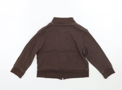 Back view of Flyers eagle boys’ brown jacket coat, size 3-4, years