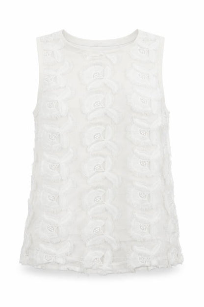 H&M Womens White Floral  Basic T-Shirt Size S
