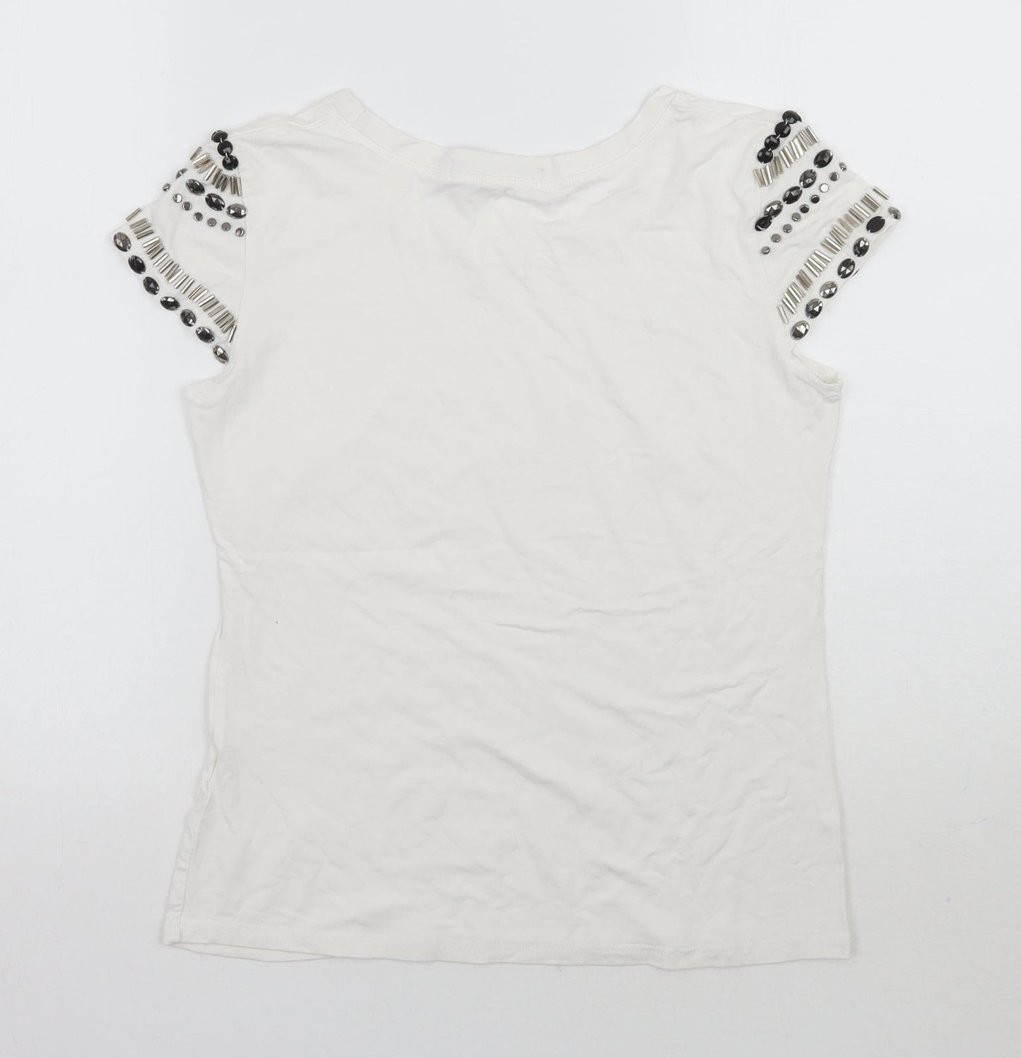Womens UK Size S Capsule White Basic T-Shirt