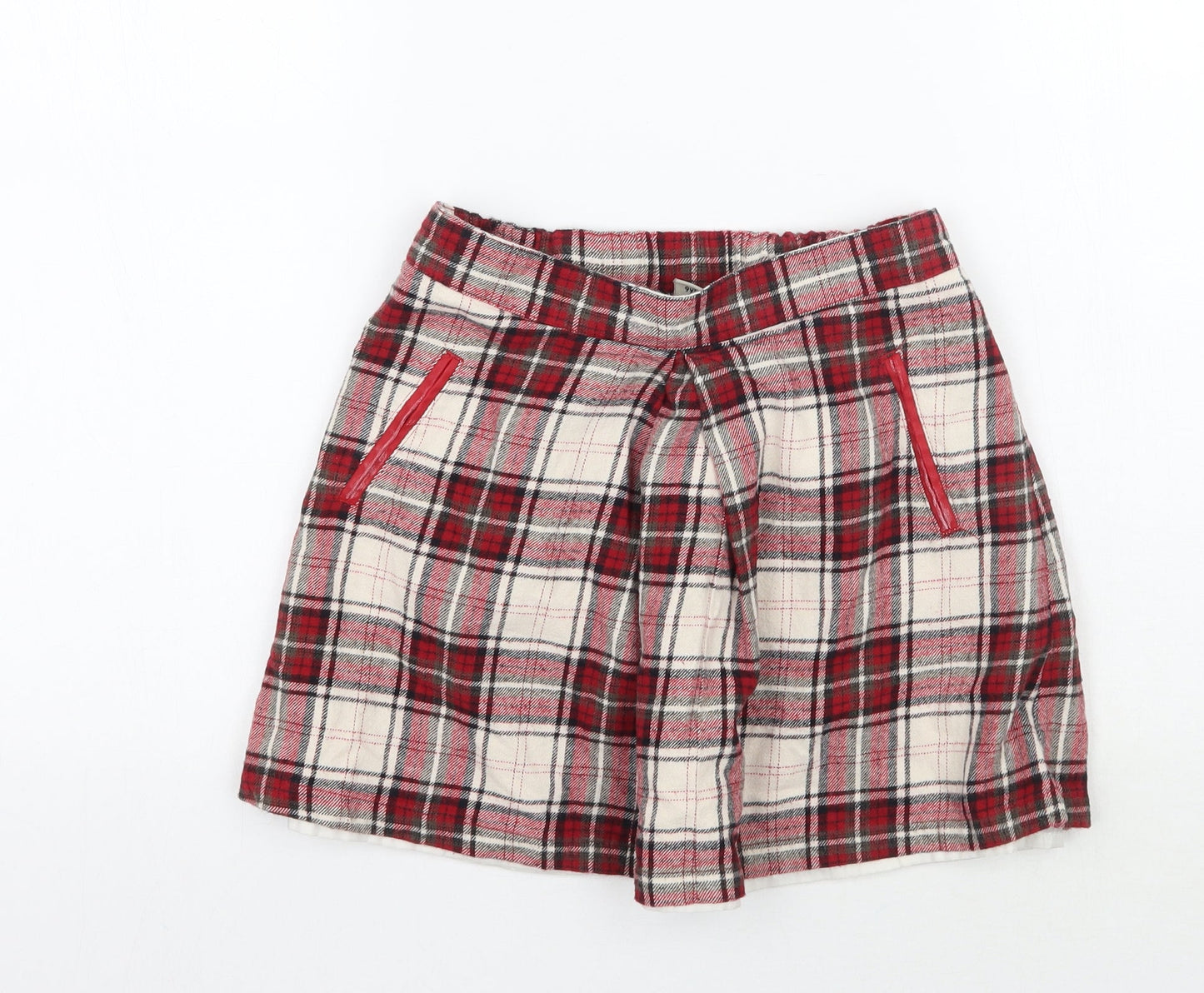 TU Girls Red Check  A-Line Skirt Size 3 Years