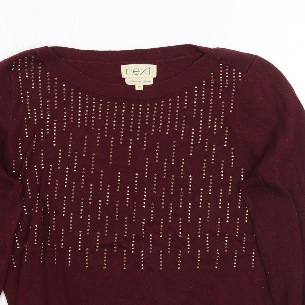 Womens UK Size 10 NEXT Purple Pullover Jumper