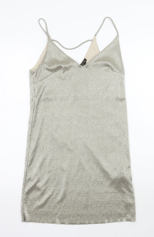 River Island Womens Gold   A-Line  Size 6