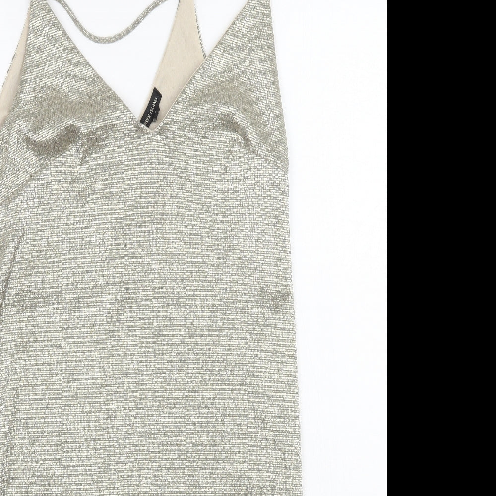 River Island Womens Gold   A-Line  Size 6
