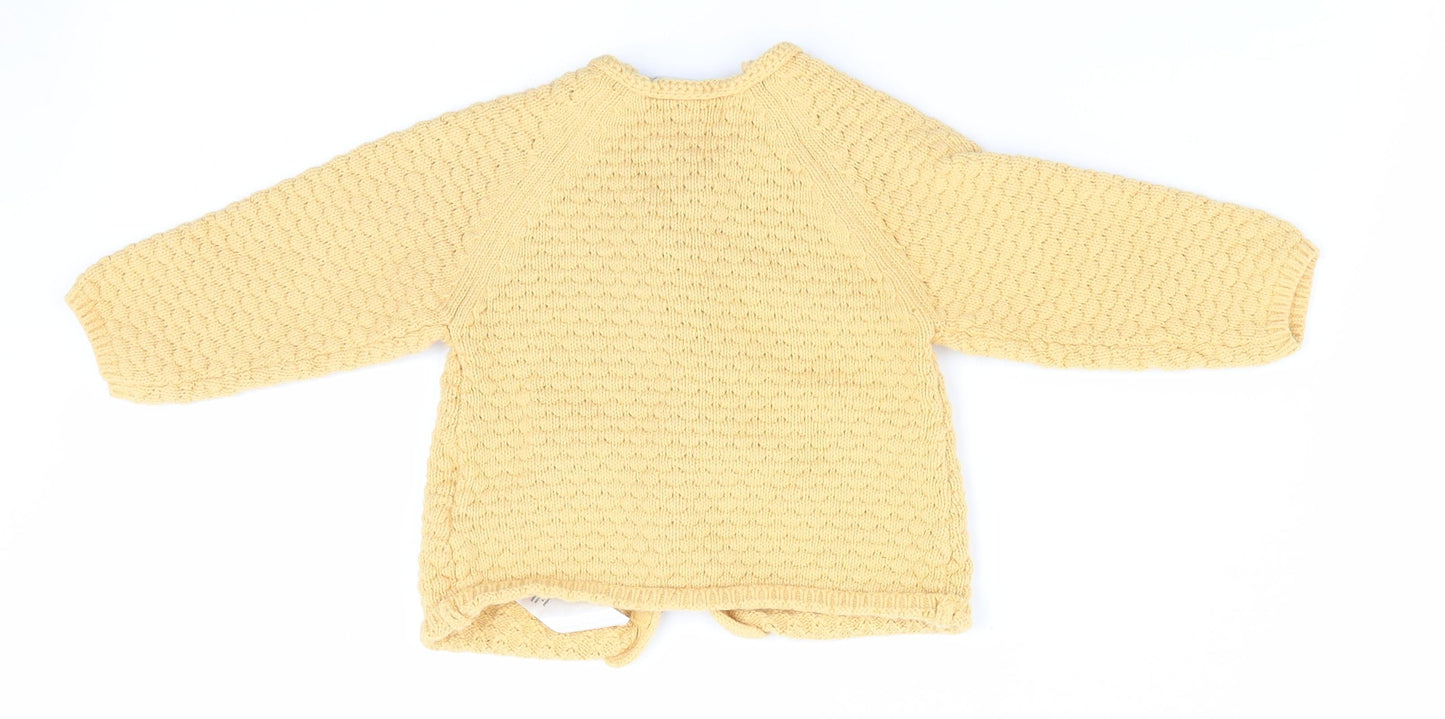Primark Girls Yellow   Cape Jumper Size 6-9 Months