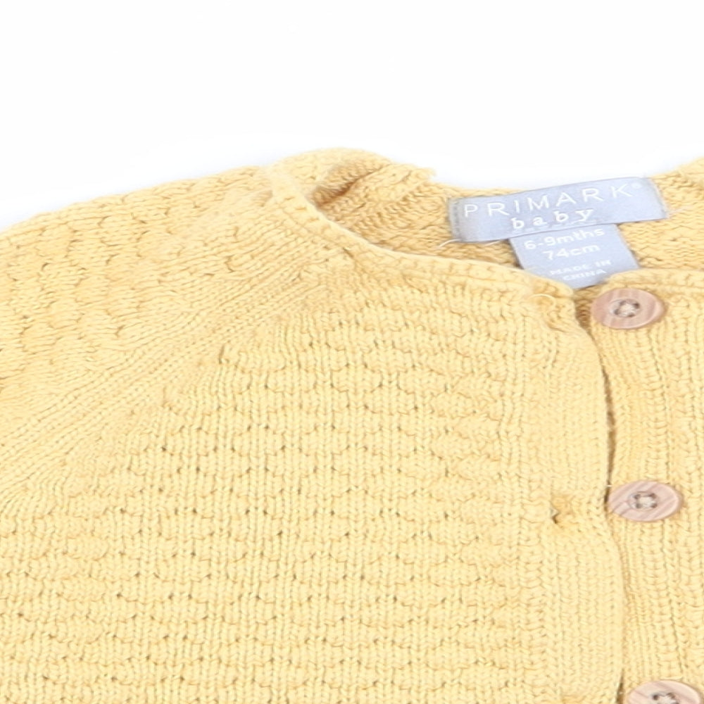 Primark Girls Yellow   Cape Jumper Size 6-9 Months