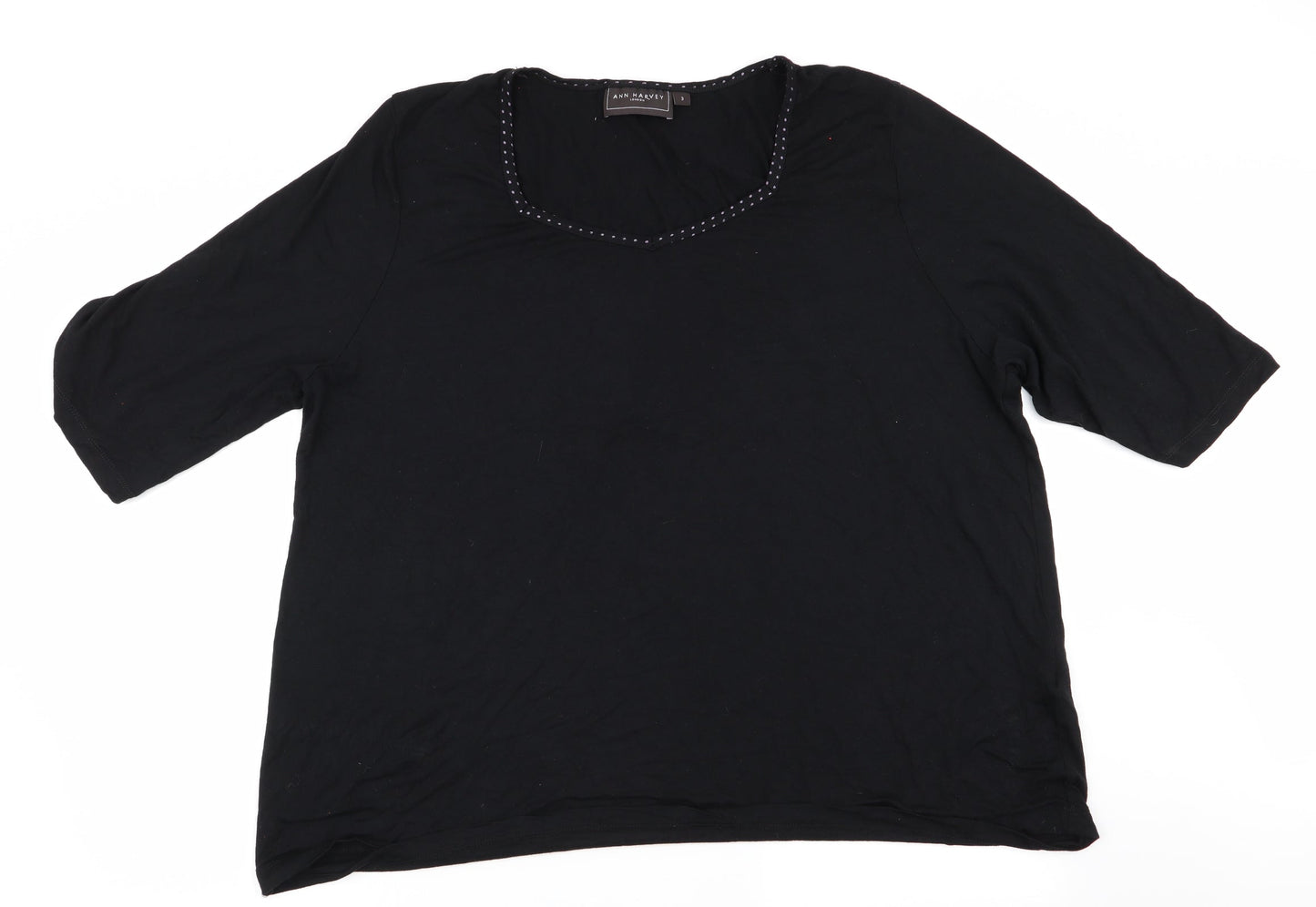 Ann Harvey Womens Black   Basic T-Shirt