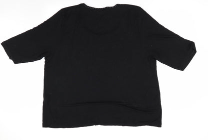 Ann Harvey Womens Black   Basic T-Shirt