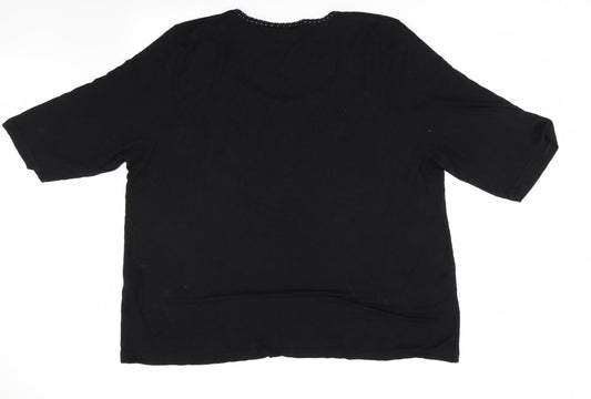 Ann Harvey Womens Black   Basic T-Shirt