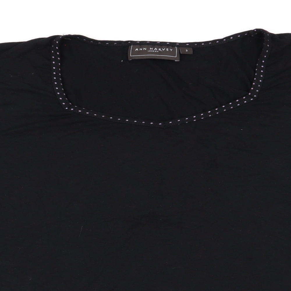 Ann Harvey Womens Black   Basic T-Shirt