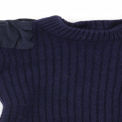 Close-up detail of Jumper Utility boys’ blue jumper