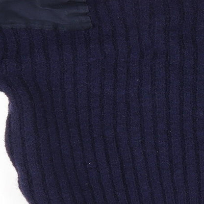 Brand and care label for Jumper Utility boys’ blue jumper