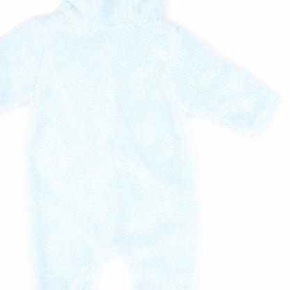Little but Loud Boys Blue   Babygrow One-Piece Size 0-3 Months  - Ears on Hood Train Logo