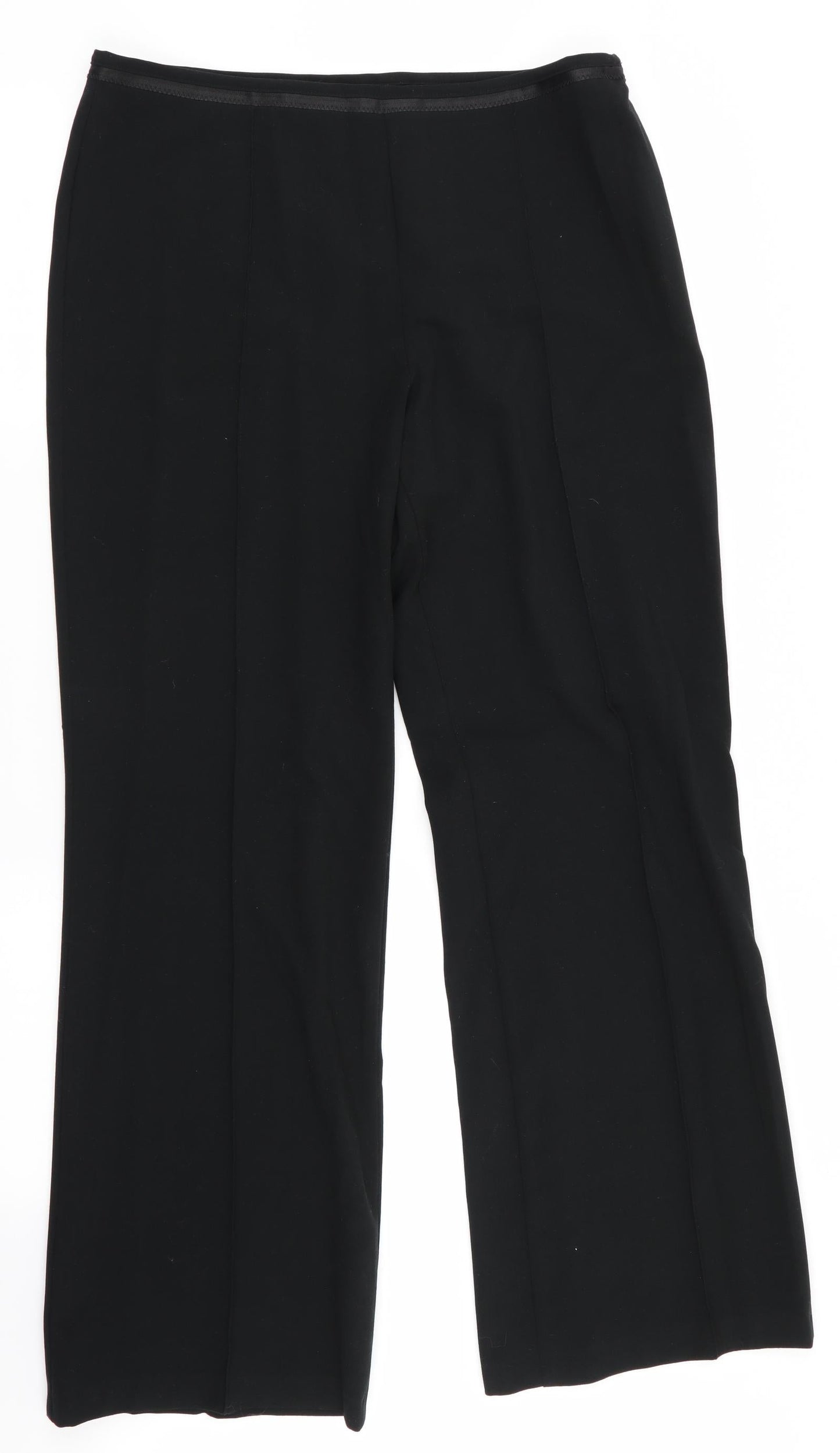 Womens UK Size 14 Marks and Spencer Regular Fit  Black Trousers